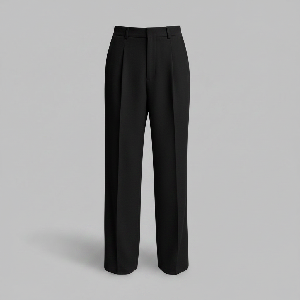 Men's Straight Fit Pleated Pants | Formal Wear Trousers