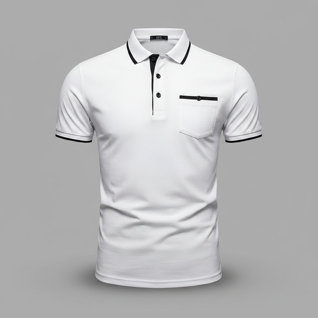 Elegant Long Sleeve Men's Polo Shirt | Classic Fit Fashion