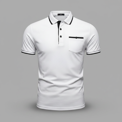 Elegant Long Sleeve Men's Polo Shirt | Classic Fit Fashion