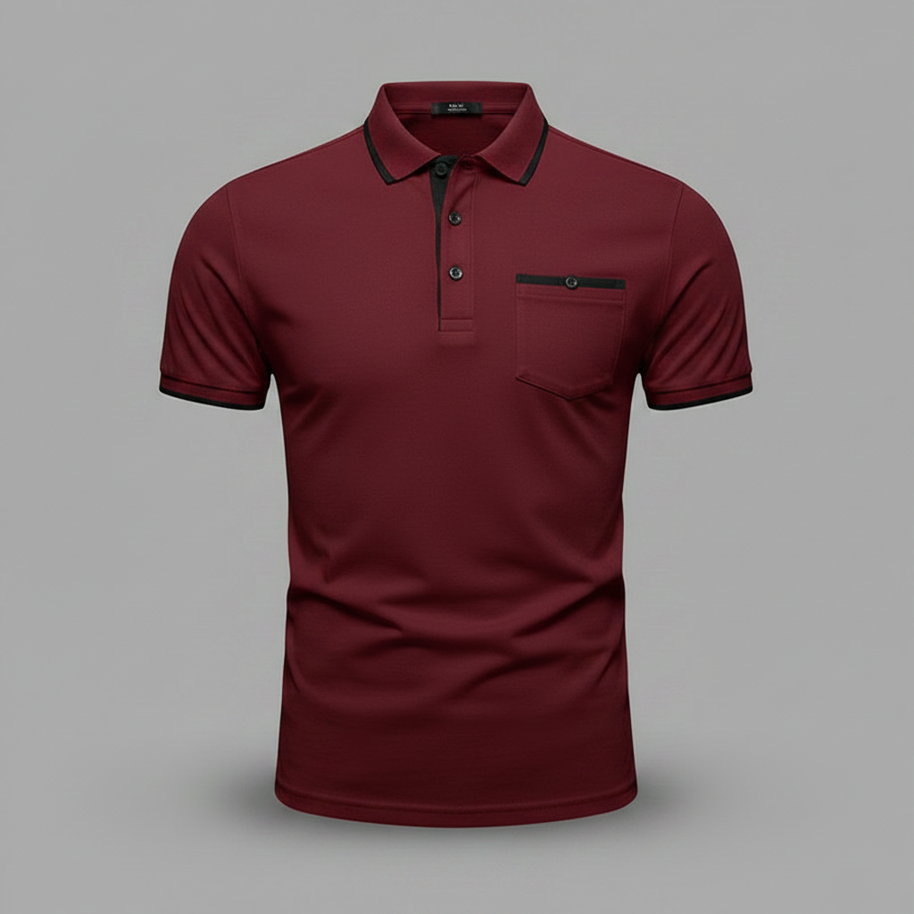 Elegant Long Sleeve Men's Polo Shirt | Classic Fit Fashion
