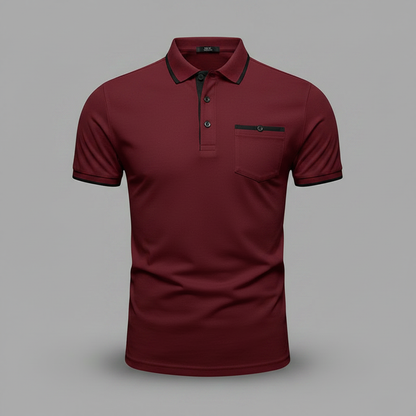Elegant Long Sleeve Men's Polo Shirt | Classic Fit Fashion