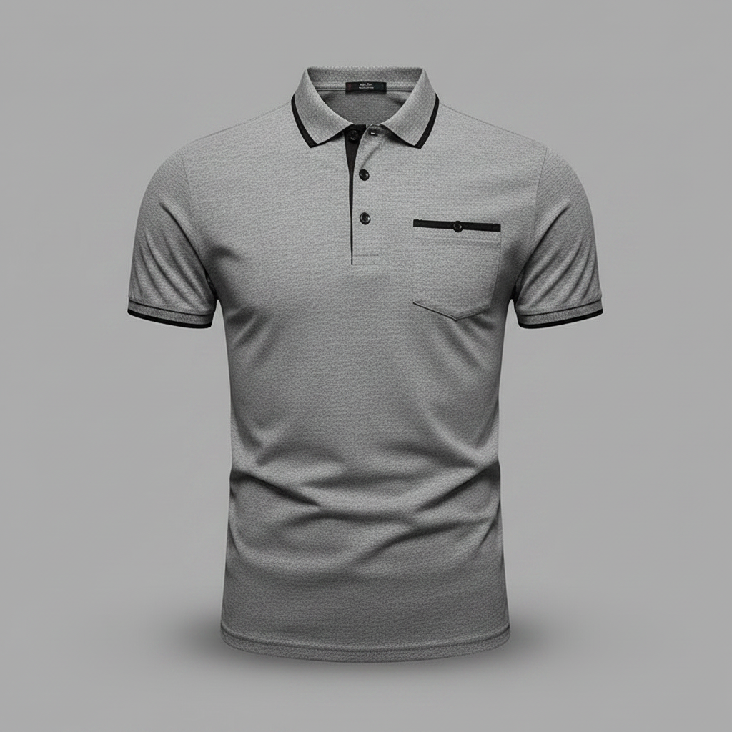 Elegant Long Sleeve Men's Polo Shirt | Classic Fit Fashion
