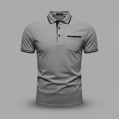 Elegant Long Sleeve Men's Polo Shirt | Classic Fit Fashion
