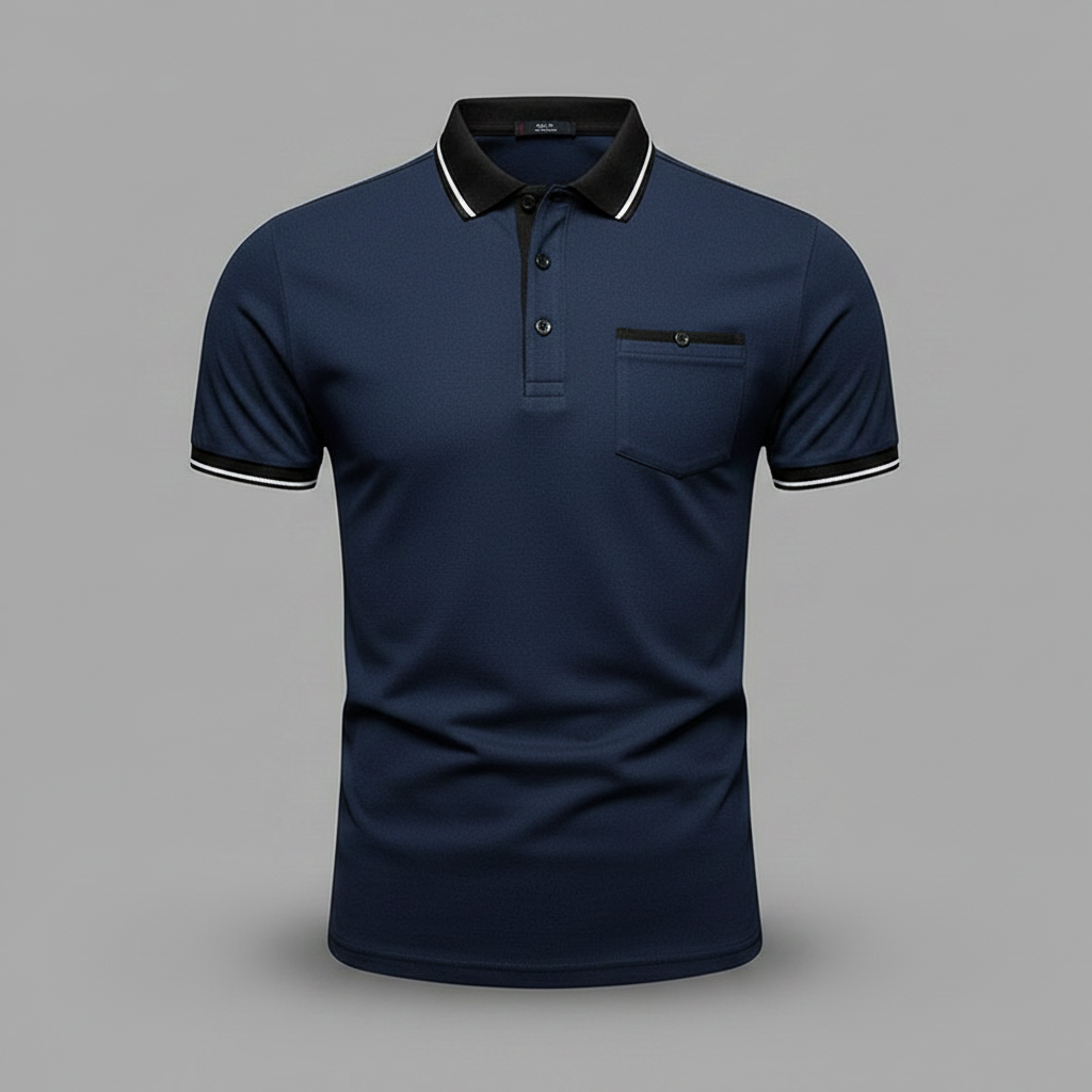 Elegant Long Sleeve Men's Polo Shirt | Classic Fit Fashion