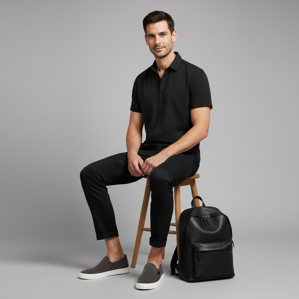 Men's Casual Summer Shirt | Lightweight Short Sleeve Blouse