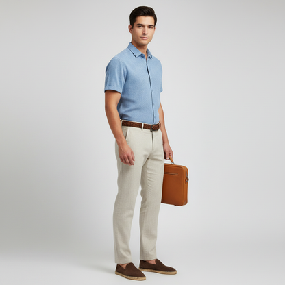 Men's Casual Summer Shirt | Lightweight Short Sleeve Blouse