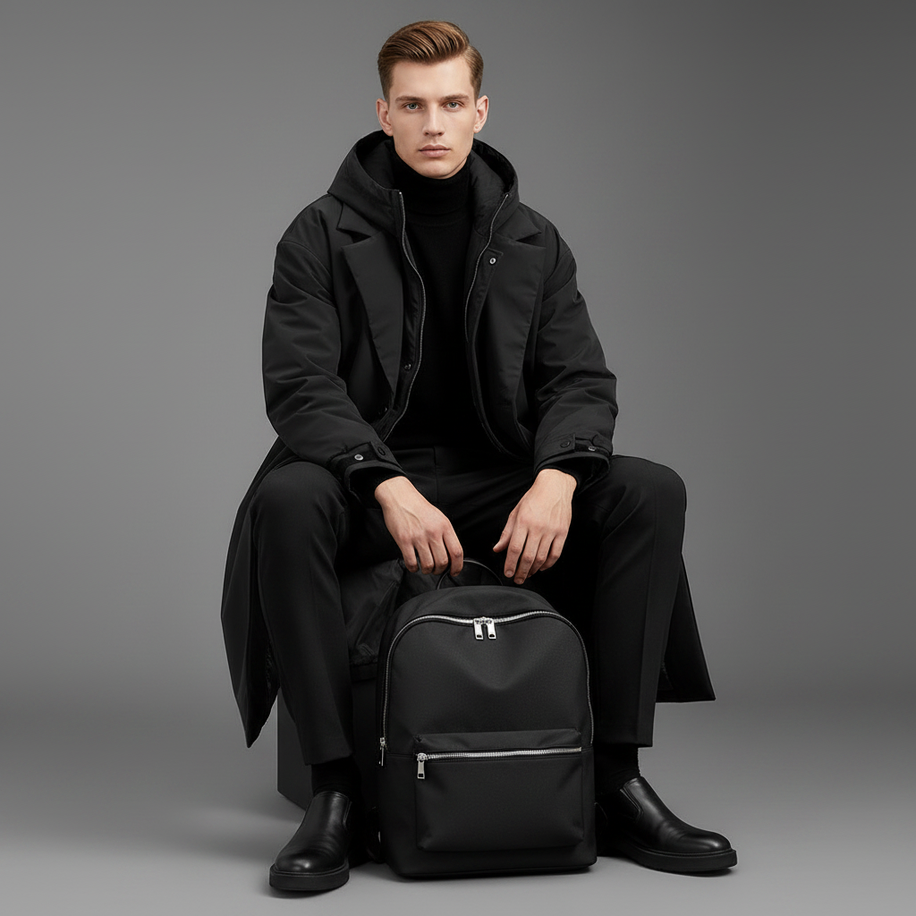 Men's Long Waterproof Trench Coat | Winter Coat with Hood
