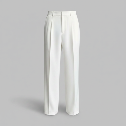 Men's Straight Fit Pleated Pants | Formal Wear Trousers