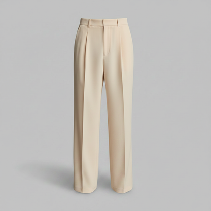 Men's Straight Fit Pleated Pants | Formal Wear Trousers
