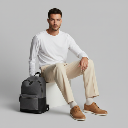 Men's Straight Fit Pleated Pants | Formal Wear Trousers