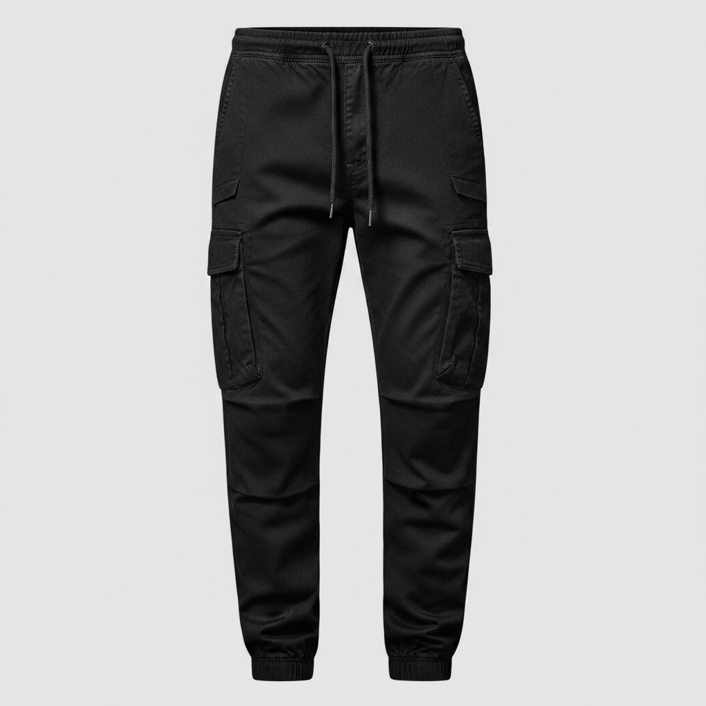 Men's Tactical Cargo Pants | Black Cargo Trousers for Outdoor Wear