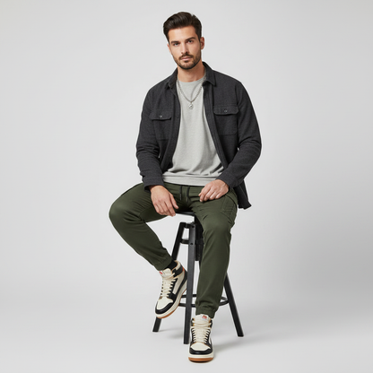 Men's Tactical Cargo Pants | Black Cargo Trousers for Outdoor Wear