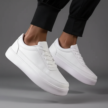Men's White Platform Sneakers | Modern Casual Footwear