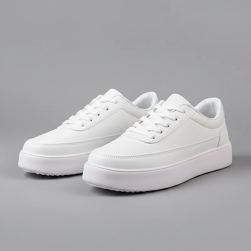 Men's White Platform Sneakers | Modern Casual Footwear