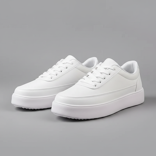 Men's White Platform Sneakers | Modern Casual Footwear