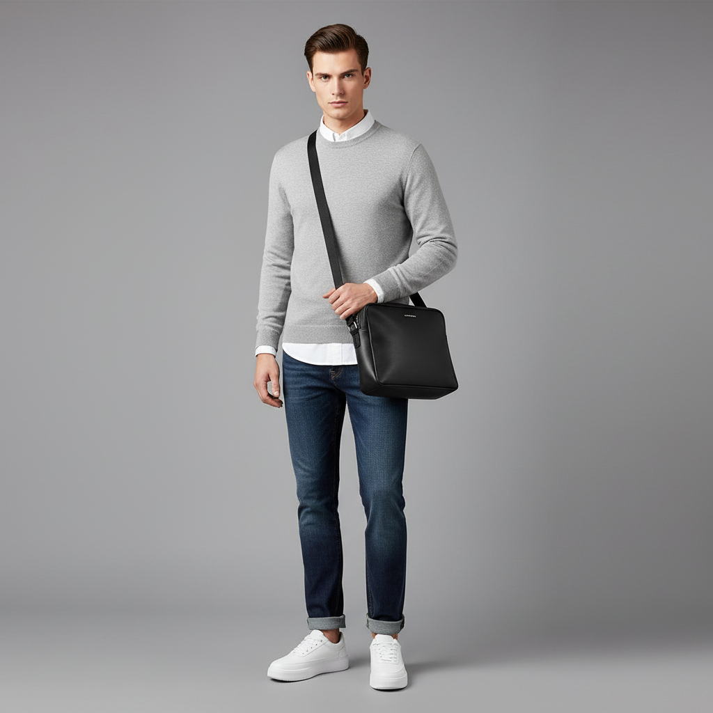 Men's White Platform Sneakers | Modern Casual Footwear