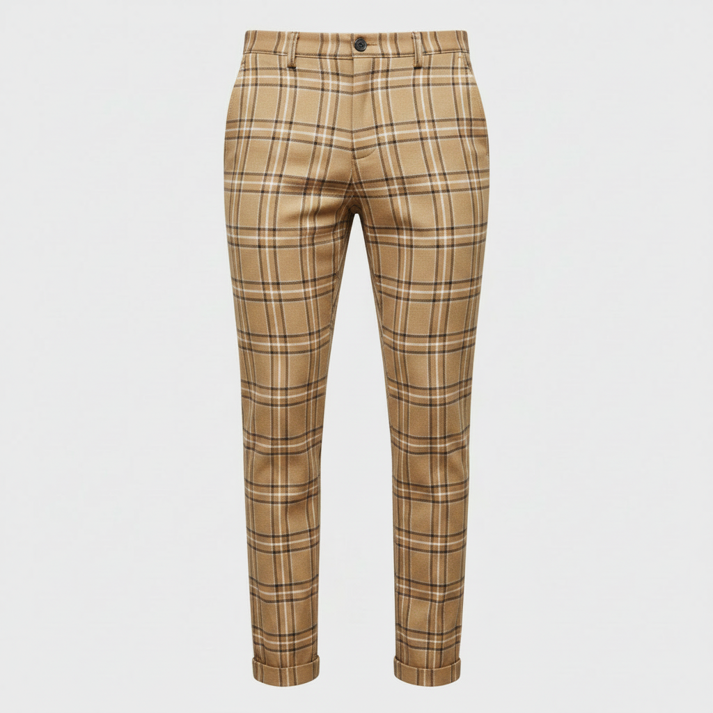 Sasha Checked Chino Pants | Men's Casual Pants