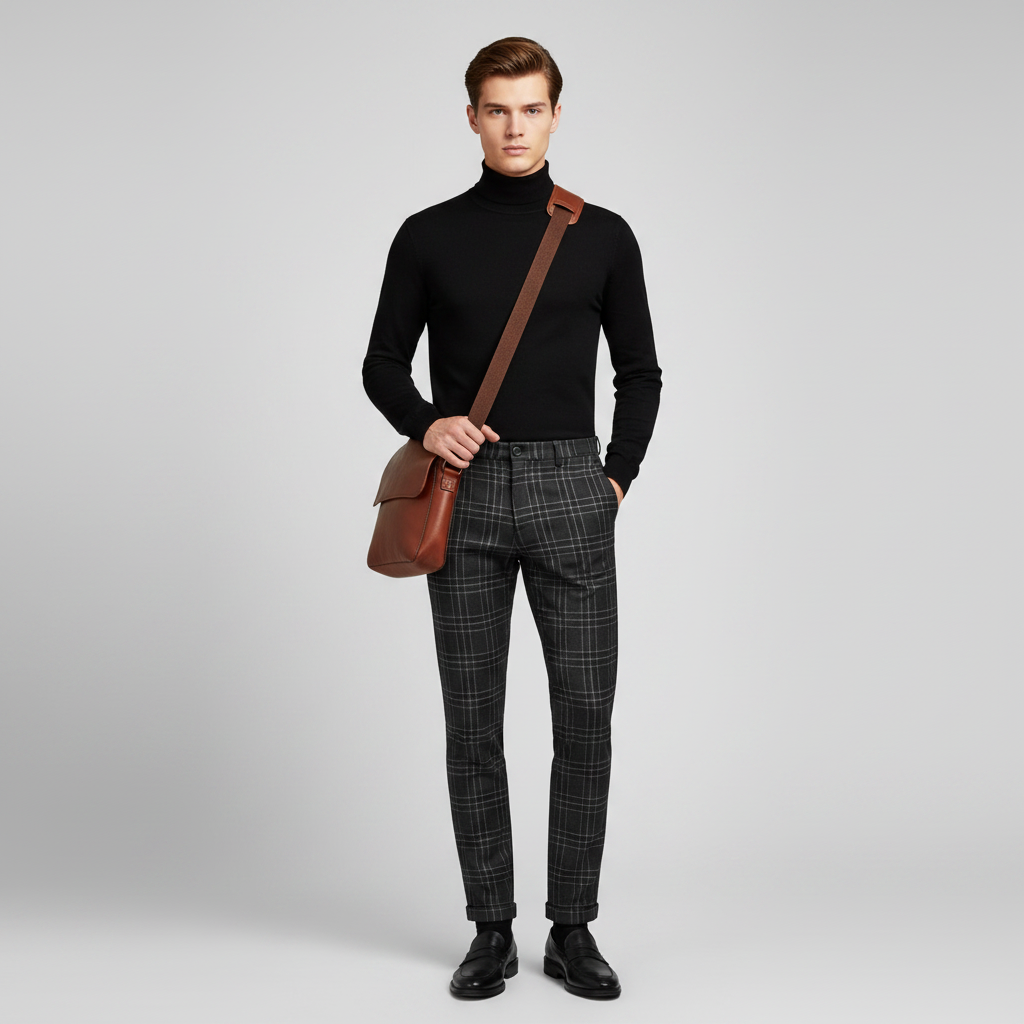 Sasha Checked Chino Pants | Men's Casual Pants