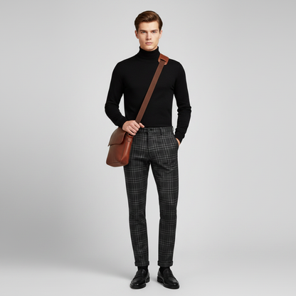Sasha Checked Chino Pants | Men's Casual Pants