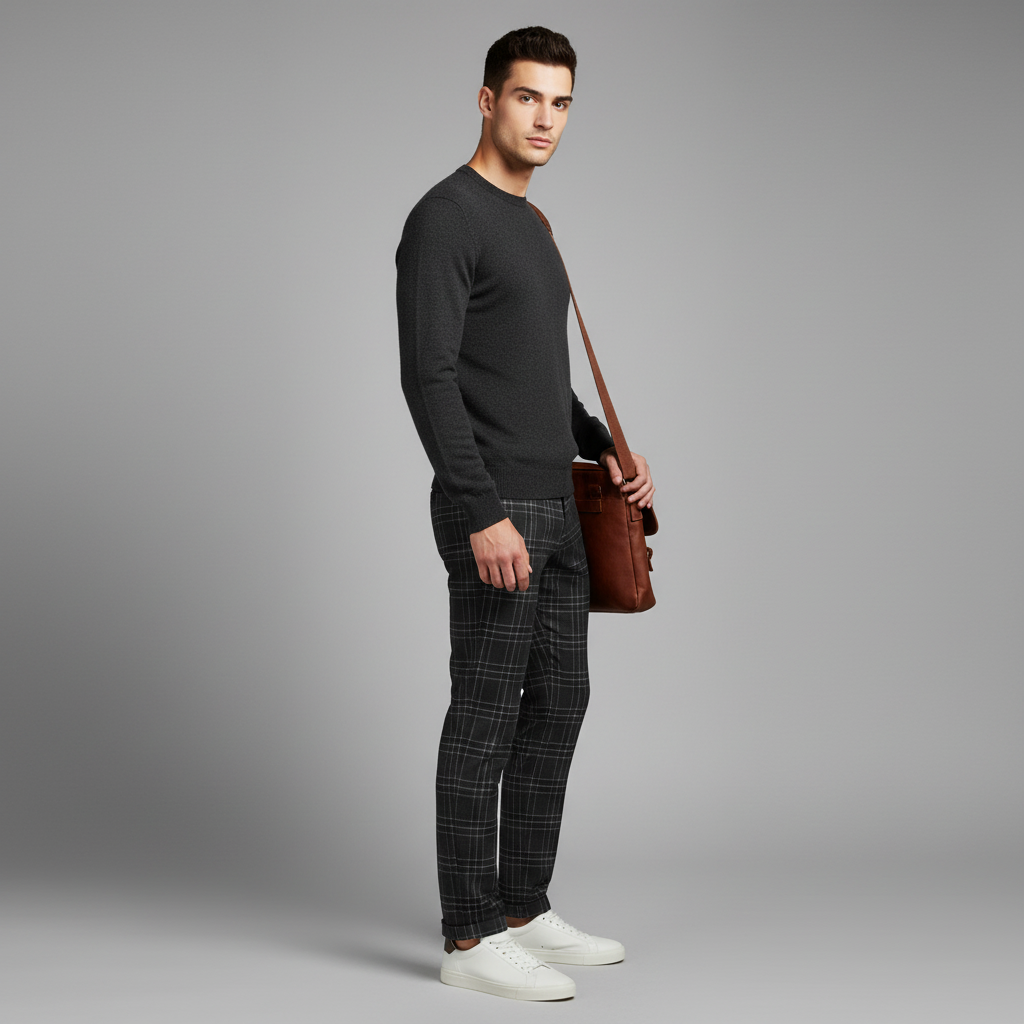 Sasha Checked Chino Pants | Men's Casual Pants