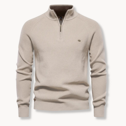 Slim Fit Half-Zip Sweater | Men's Knitted Jumper 2