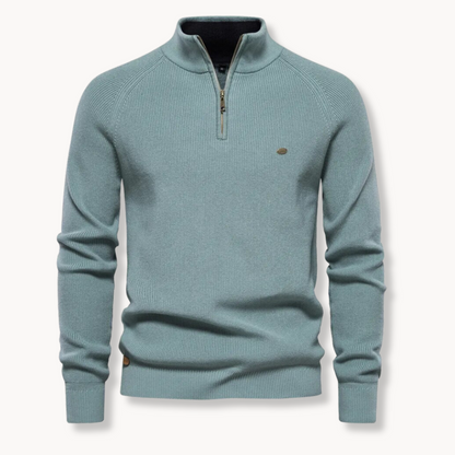 Slim Fit Half-Zip Sweater | Men's Knitted Jumper 3