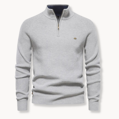 Slim Fit Half-Zip Sweater | Men's Knitted Jumper 4